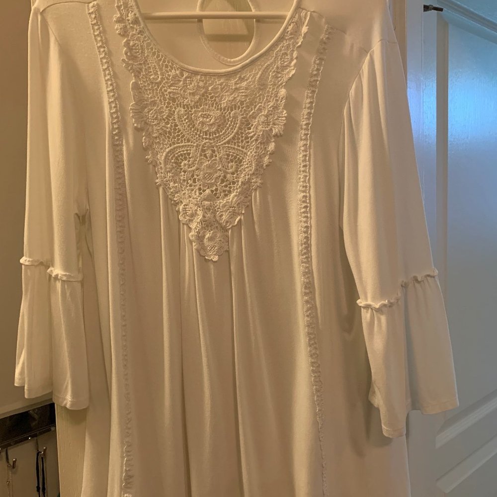 Lace and knit top